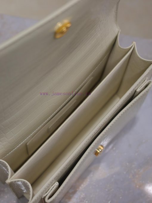 Yves Saint Laurent Bags White crocodile pattern with gold bucklesunset 22cm_The unbeatable classic sunset bag has be 18ql9f55 - Image 10