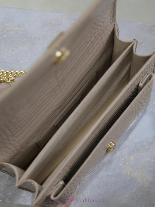 Yves Saint Laurent Bags Apricot crocodile pattern with gold bucklesunset 22cm_The unbeatable classic sunset bag has jola7chv - Image 10