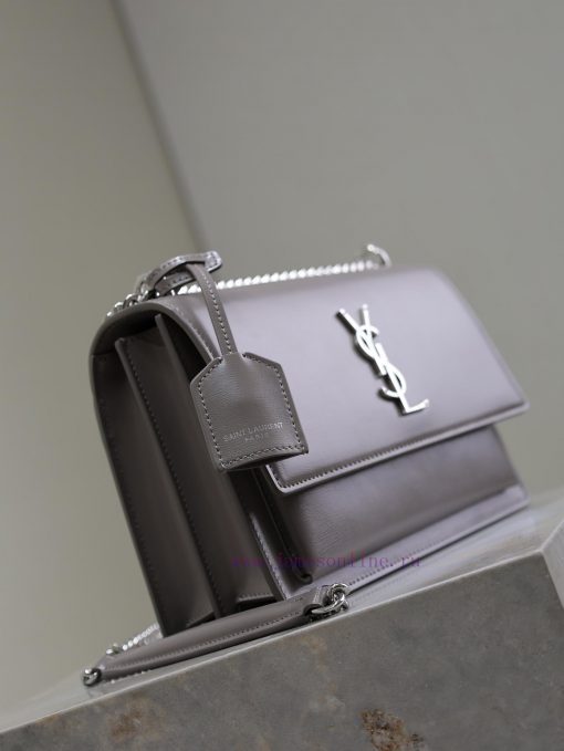 Yves Saint Laurent Bags Gray toothpick pattern with silver bucklesunset 22cm_The unbeatable classic sunset bag has b tf2n3rjj - Image 5