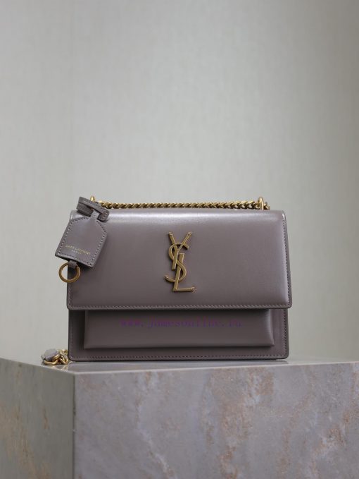 Yves Saint Laurent Bags Gray toothpick pattern with gold bucklesunset 22cm_The unbeatable classic sunset bag has bee c2xmana1