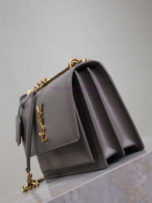 Yves Saint Laurent Bags Gray toothpick pattern with gold bucklesunset 22cm_The unbeatable classic sunset bag has bee c2xmana1 - Image 6