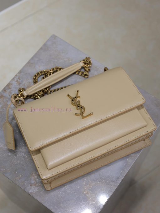 Yves Saint Laurent Bags Apricot colored toothpick pattern with gold bucklesunset 22cm_The unbeatable classic sunset 5r7agrxp - Image 8