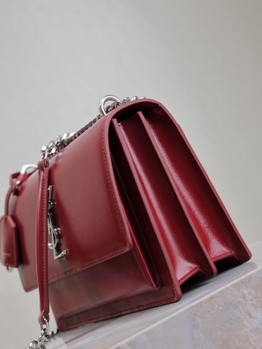 Yves Saint Laurent Bags Jujube toothpick pattern with silver bucklesunset 22cm_The unbeatable classic sunset bag has jp48aqje - Image 5