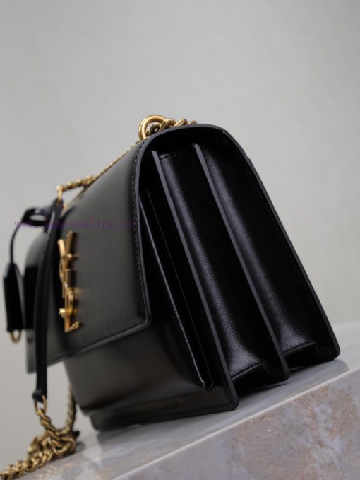 Yves Saint Laurent Bags Black toothpick pattern with gold bucklesunset 22cm_The unbeatable classic sunset bag has be a2fm2ax0 - Image 6