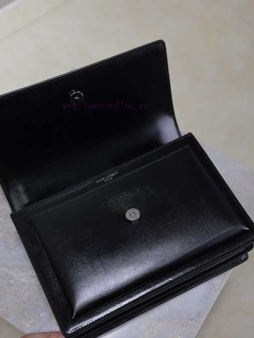 Yves Saint Laurent Bags Black toothpick pattern with black bucklesunset 22cm_The unbeatable classic sunset bag has b mpwtc6aw - Image 9