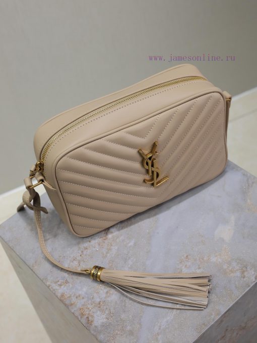 Yves Saint Laurent Bags Apricot colornewLou camera bag top imported Italian cowhide camera bag, Hong Kong bought zp o61uzvjb - Image 7