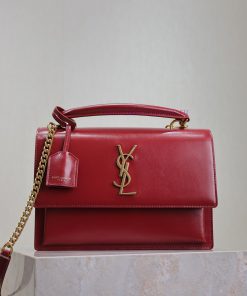 Yves Saint Laurent Bags Date red gold buckle Sunset_25cmThe Sunset bag is a new member of the Sunset family, with a uul4wf8s