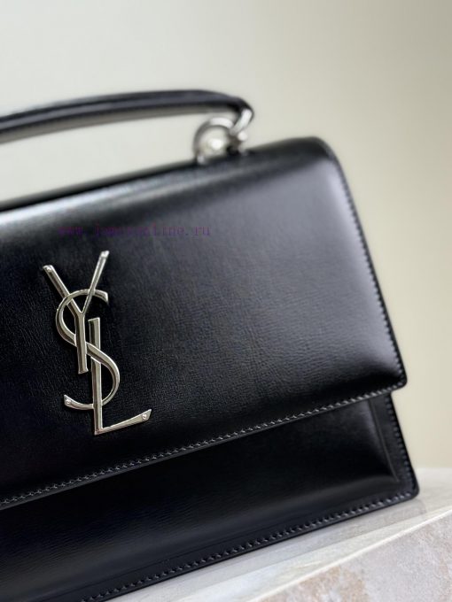 Yves Saint Laurent Bags Black silver buckle Sunset_25cmThe Sunset bag is a new member of the Sunset family, with a n hjoy1yte - Image 4