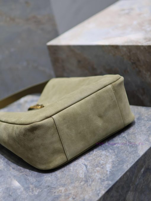 Yves Saint Laurent Bags Khaki green frosted gold buckle without packagingLE 5A ̀ 7_ Large Underarm Bag Hobo Handbag, mcmuhod6 - Image 10
