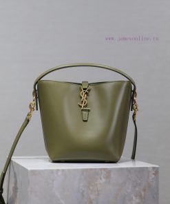 Yves Saint Laurent Bags Green GreenLE 37 Bucket Bag Small_Super Beautiful Bucket Bag with Handheld _ New bag design, kdtnb1vz