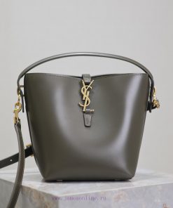 Yves Saint Laurent Bags Musk greenLE 37 Bucket Bag Small_Super Beautiful Bucket Bag with Handheld _ New bag design, mee0l9ap