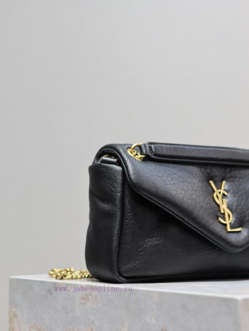 Yves Saint Laurent Bags CALYPS Elephant Pattern Sheepskin Chain BagMade of imported Italian sheepskin, with a soft a 1dduys21 - Image 5