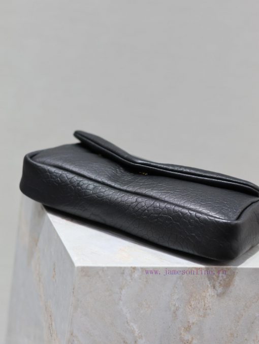 Yves Saint Laurent Bags CALYPS Elephant Pattern Sheepskin Chain BagMade of imported Italian sheepskin, with a soft a 1dduys21 - Image 7