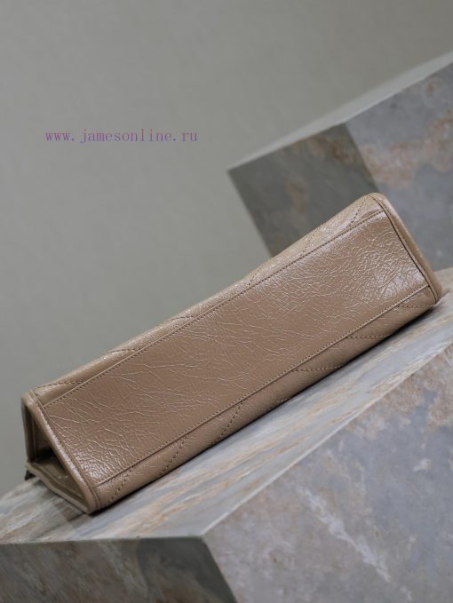Yves Saint Laurent Bags Apricot colorNiki shopping bag_Imported wrinkled oil wax cowhide from Italy, wrapped entirel d7uqwl0d - Image 10