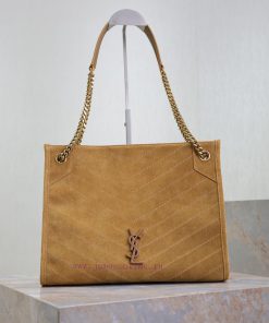 Yves Saint Laurent Bags Earthy yellow suedeNiki shopping bag_Imported suede from Italy, wrapped entirely in cowhide, 0tgt1iqu