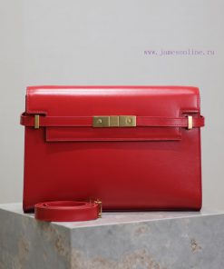 Yves Saint Laurent Bags Red gold buckleManhattan_29cmThe flip Manhattan baguette bag changes the classic logo of the 7be4t2fp