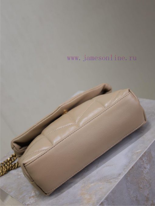 Yves Saint Laurent Bags Apricot gold buckle double chain 23cmLoulou Puffer mini_ Mini Double Chain Bag Comes Full Pa xehcqypm - Image 8