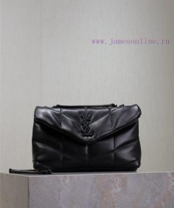 Yves Saint Laurent Bags Black buckle double chain 23cmLoulou Puffer mini_ Mini Double Chain Bag Comes Full Pack Made i1s19rmw