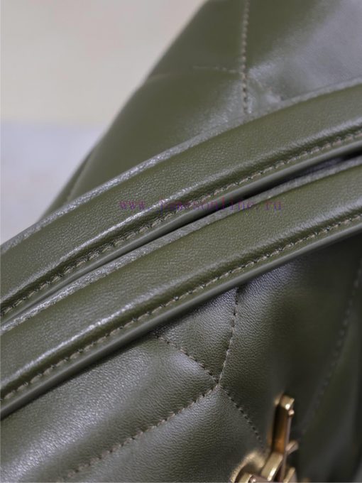 Yves Saint Laurent Bags Green with gold buckle 35cmLoulou Puffer_ Quilted lamb leather bag, made of 100% lambskin, w dawvjtcb - Image 7