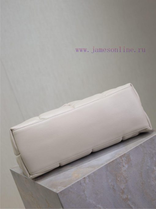 Yves Saint Laurent Bags White with silver buckle 35cmLoulou Puffer_ Quilted lamb leather bag, made of 100% lambskin, 38p3inrs - Image 8