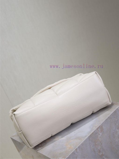 Yves Saint Laurent Bags White gold buckle 35cmLoulou Puffer_ Quilted lamb leather bag, made of 100% lambskin, with a mqk8u4ln - Image 8