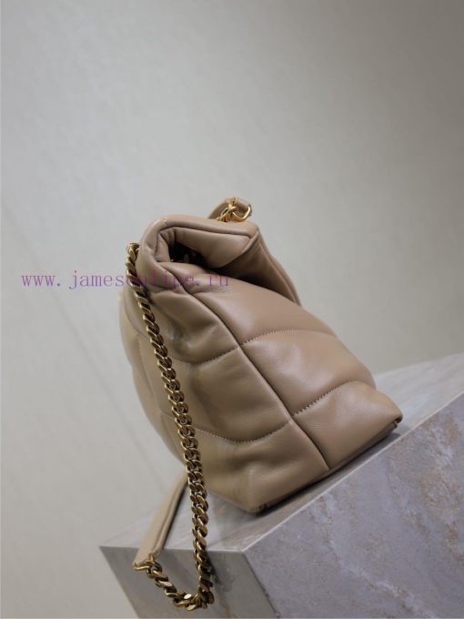 Yves Saint Laurent Bags Apricot colored gold buckle 35cmLoulou Puffer_ Quilted lamb leather bag, made of 100% lambsk oo45q6ms - Image 6