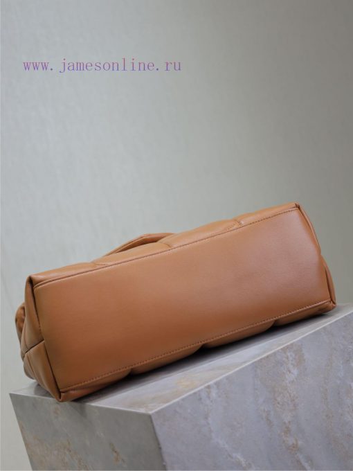Yves Saint Laurent Bags Caramel gold buckle 35cmLoulou Puffer_ Quilted lamb leather bag, made of 100% lambskin, with akd5k36s - Image 8
