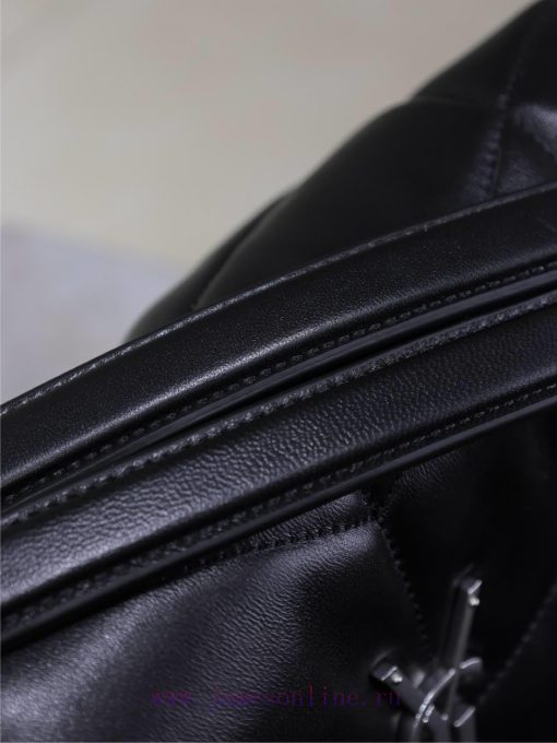Yves Saint Laurent Bags Black silver buckle 35cmLoulou Puffer_ Quilted lamb leather bag, made of 100% lambskin, with ckejrsa8 - Image 4