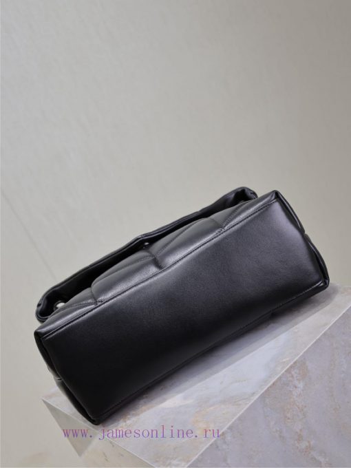 Yves Saint Laurent Bags Black silver buckle 35cmLoulou Puffer_ Quilted lamb leather bag, made of 100% lambskin, with ckejrsa8 - Image 7
