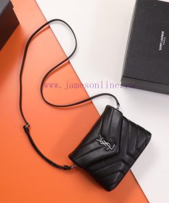 Yves Saint Laurent Bags P Background Original SheetLOULOU mini version crossbody bag, imported Italian original calf 4z8pn5t2