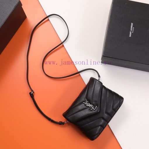 Yves Saint Laurent Bags P Background Original SheetLOULOU mini version crossbody bag, imported Italian original calf 4z8pn5t2