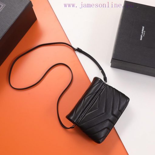 Yves Saint Laurent Bags P Background Original SheetLOULOU mini version crossbody bag, imported Italian original calf 4z8pn5t2 - Image 4