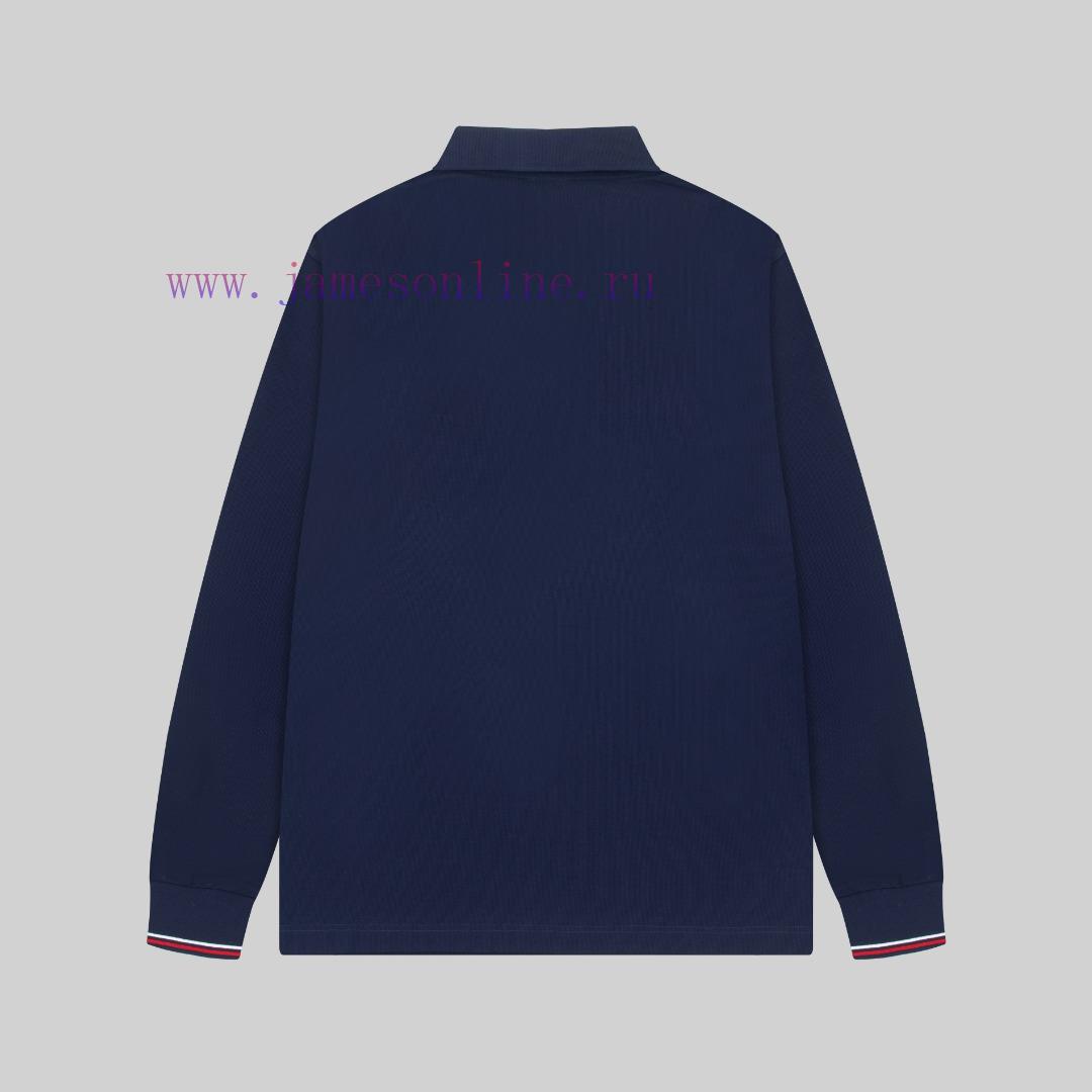After Sales TB/Tom Brown 24SS New Logo Embroidered Lapel Long Sleeved Polo ShirtA T-shirt That foqwxpcs - Image 5