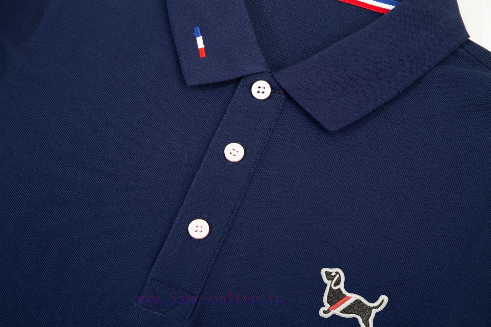 After Sales TB/Tom Brown 24SS New Logo Embroidered Lapel Long Sleeved Polo ShirtA T-shirt That foqwxpcs - Image 6