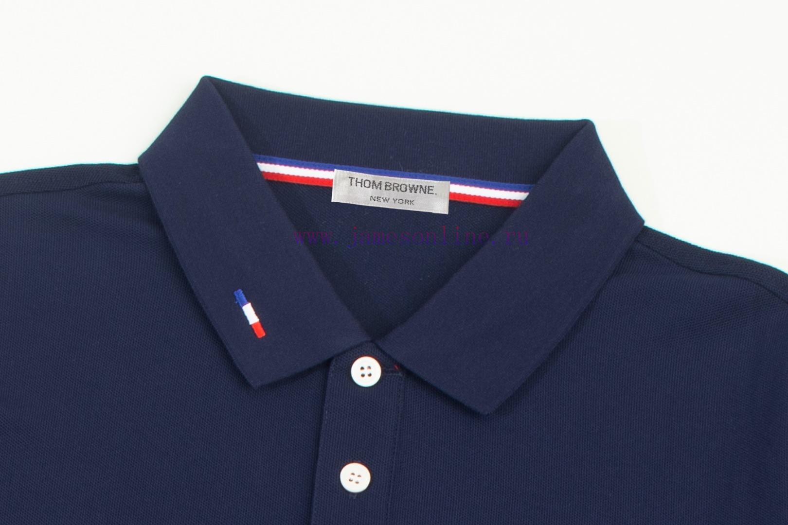 After Sales TB/Tom Brown 24SS New Logo Embroidered Lapel Long Sleeved Polo ShirtA T-shirt That foqwxpcs - Image 7