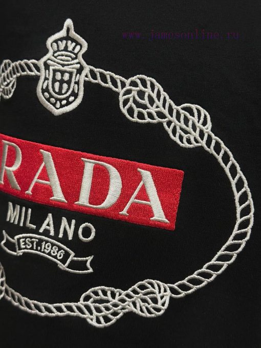 [] Prada 25ss Spring/Summer T-shirt With 3D Embroidered Round Neck Short Sleeve - Made By Purch og4x9ecs - Image 8