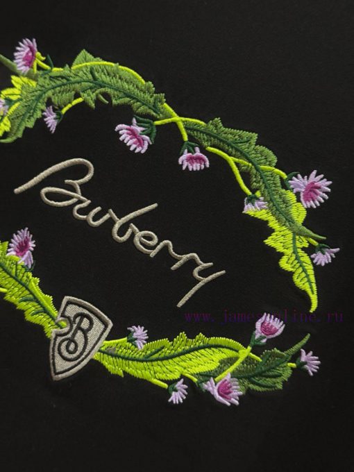 Burberry * BurberryEmbroidered Floral Short Sleeved T-shirt*2g Customized Pure Cotton Active Co lx05bpi1 - Image 8