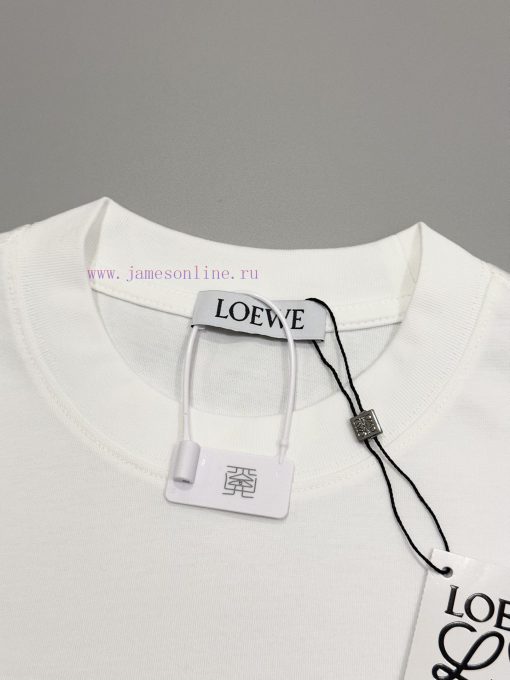 [High Quality] Loewe * Loewe SS25 New EditionFloral Irregular Letter Embroidered T-shirt Round b2sm4mtj - Image 4