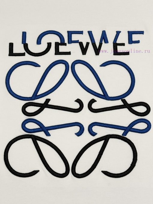 [High Quality] Loewe * Loewe SS25 New EditionFloral Irregular Letter Embroidered T-shirt Round b2sm4mtj - Image 5