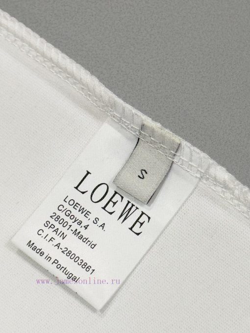 [High Quality] Loewe * Loewe SS25 New EditionFloral Irregular Letter Embroidered T-shirt Round b2sm4mtj - Image 9