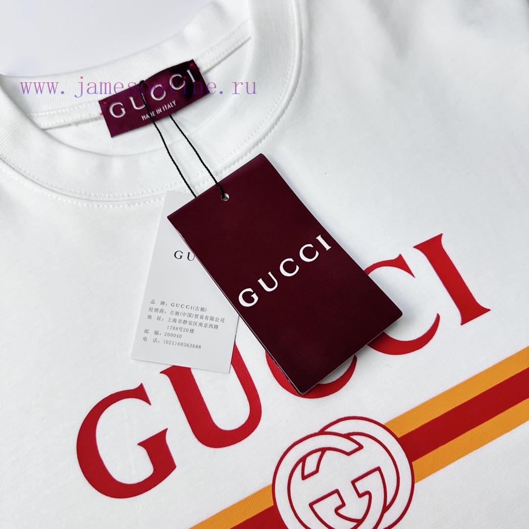 Gucci Style Number G914 Gucci New Classic Letter Front Printed Short Sleeved ShirtFabric - Mad wjmomeof - Image 6