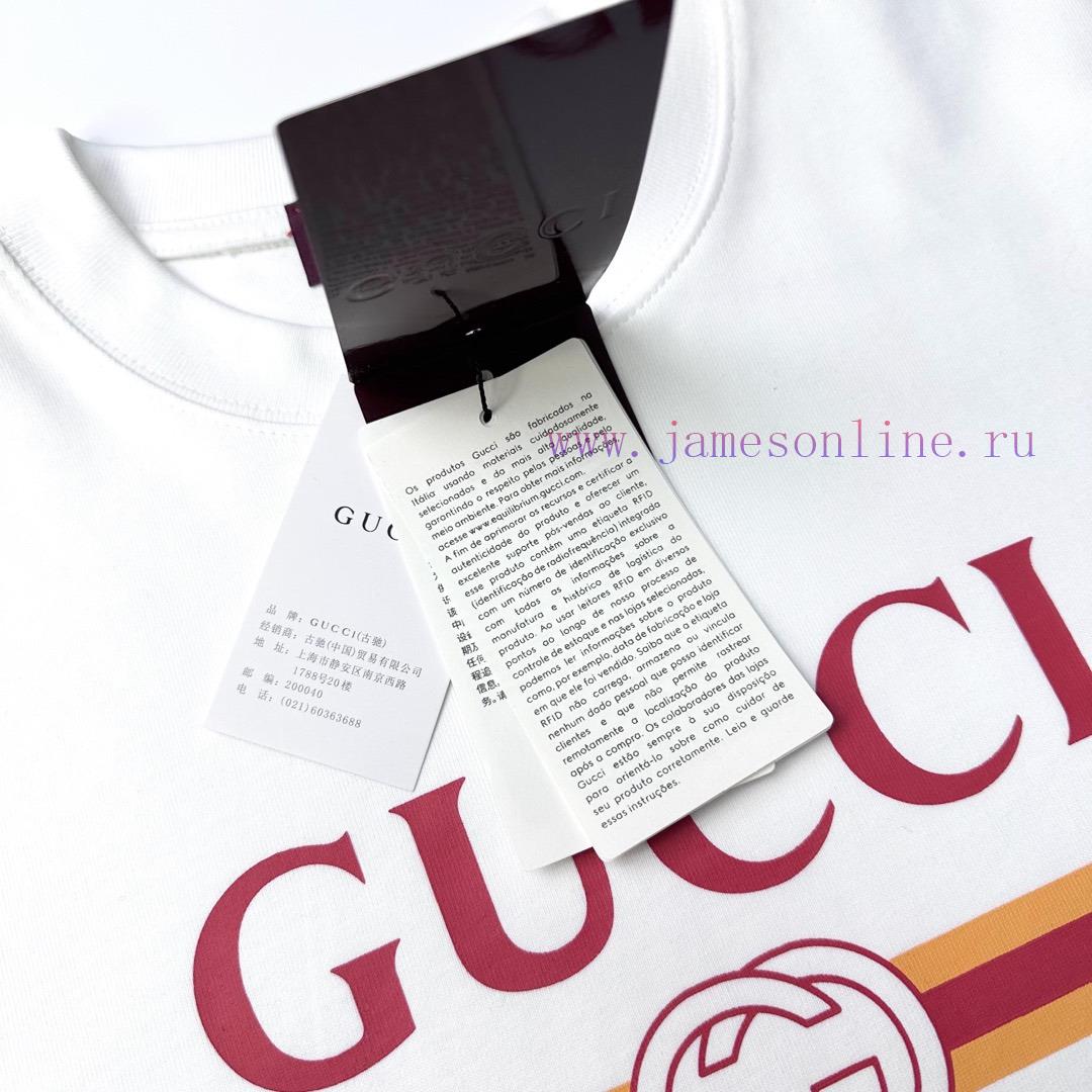 Gucci Style Number G914 Gucci New Classic Letter Front Printed Short Sleeved ShirtFabric - Mad wjmomeof - Image 7