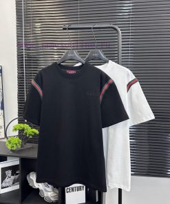 Gucci  Style Number G904 Gucci New Woven Ribbon With Small Letters Embroidered Short Sleeves On 3imygvqa