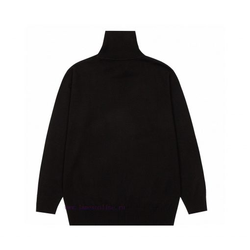 After Sales Dior Classic Exclusive Logo Autumn And Winter New Embroidered Turtleneck Sweater Th i3053uu2 - Image 3