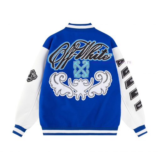 Model Number O71 After-sales ServiceOFF-WHILE2024s Runway Style Baseball Jacket JacketIt Took O jhsqpp00 - Image 3