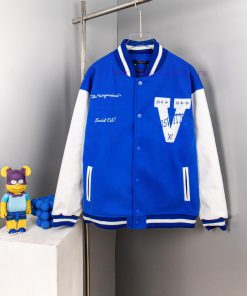 B6654 After SalesLouis Vuitton/Louis Vuitton V-letter Embroidered Patchwork Baseball Jacket Jac 527jte9r