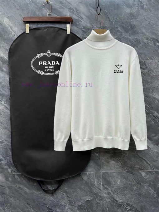 After SalesPRADA Prada 3 Complete Original Logo High Neck SweaterPremium Wool Blended Sweater F o527j8fv - Image 2