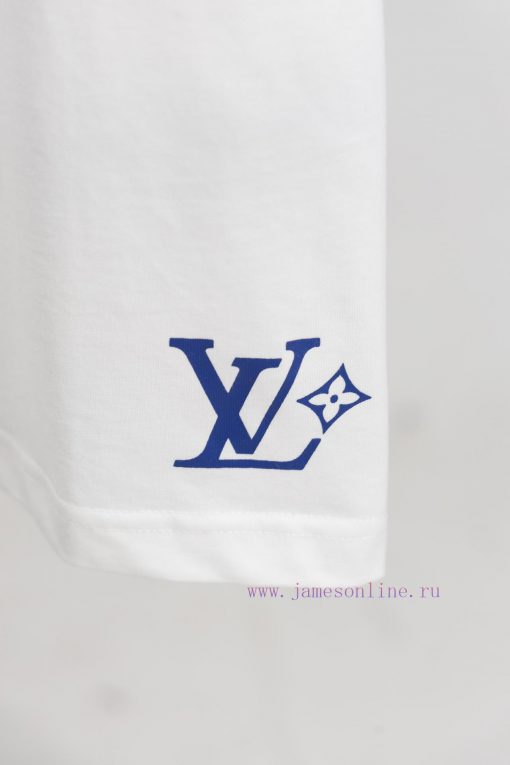 Top Tier Official Website QualityLouis VuittonLV2025 New Early Spring Printed Short Sleeved T-s nvjb7omd - Image 7