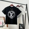 Louis VuittonLV Chain Logo Printed Short Sleeved T-shirt For WomenUsing High-density Elastic Ad h0jl6dky