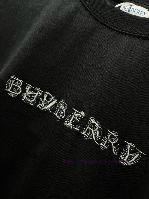 Burberry Paisley Logo Embroidered Cotton Short Sleeved T-shirtBUR's Flagship Product The Treasu wus5xirb - Image 6